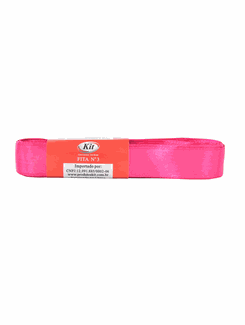 FITA CETIM Nº 3 15MMX10M  - ROSA CHICLETE - UN - KIT
