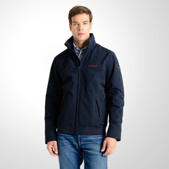 JAQUETA TOMMY HILFIGER MACULINA GOLA ALTA MARINHO