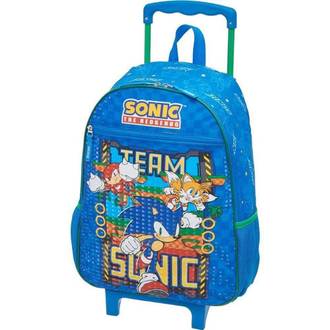 MOCHILA C/RODAS SONIC SQUAD INFANTIL - AZUL - UN - PACIFIC