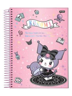 CADERNO UNIV CAPA DURA 10X1 160FLS - 77609-26 - KUROMI - PCT 4 - JANDAIA