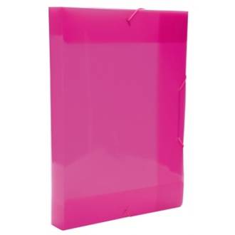 PASTA ELASTICO PLASTICA 4CM OFICIO - 0257 - ROSA PINK - UN - DELLO