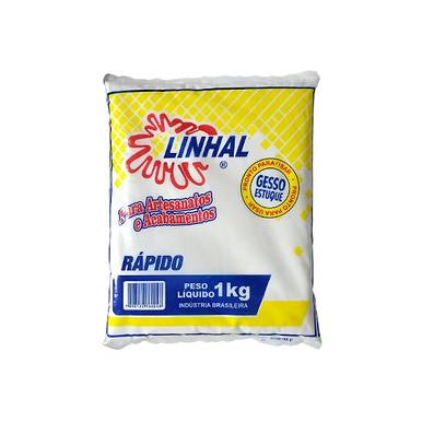 GESSO ESTUQUE LINHAL 1 KG RÁPIDO