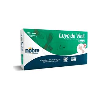 LUVA VINIL S/PO 100 UND TAM G - 51504 - UN - NOBRE