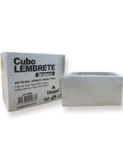 BLOCO CUBO LEMBRETE 60G 600FL BRANCO - 25088 - UN - USAPEL