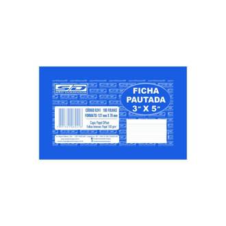 FICHA PAUTADA 3X5 C/100FL 10042 - UN - SAO DOMINGOS