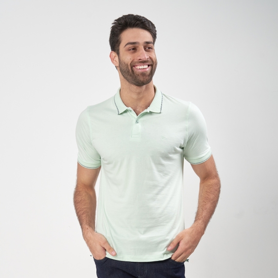 POLO MALHA VERDE CLARO PADRÃO