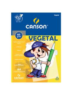 BLOCO VEGETAL 60G A3 50FL  - UN - CANSON
