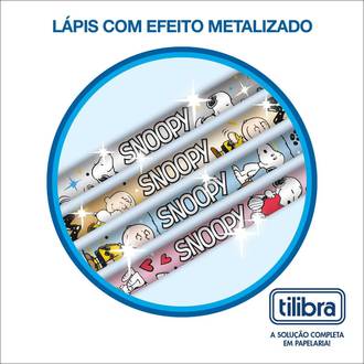 LAPIS PRETO N2 SNOOPY C/BORRACHA - 390755 - UN - TILIBRA