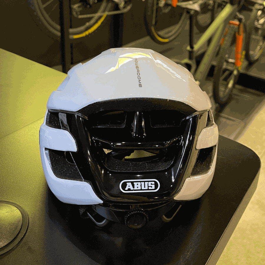 Capacete Abus Powerdome Branco Brilhante