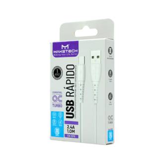 CABO USB - USB TIPO C 1M - 2.4 CA-127C - BRANCO - UN - MAKETECH