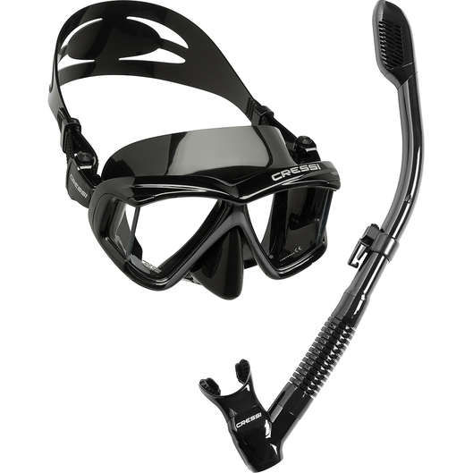 KIT PANO 4 + DRY CRESSI PRETO/PRETO
