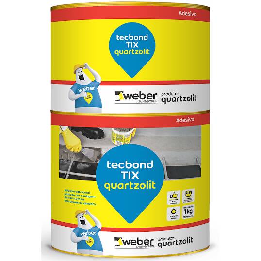 TECBOND TIX QUARTZOLIT ADESIVO ESTRUTURAL BICOMPONENTE 1 KG