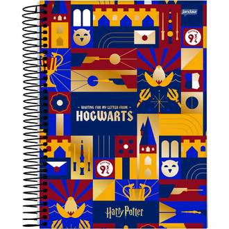 CADERNO UNIV CAPA DURA 10X1 200FLS - HARRY POTTER - PCT 4 - JANDAIA