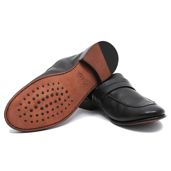 MOCASSIM SOCIAL COMFY SOLA COURO PRETO RICARDO ALMEIDA