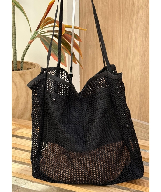 BOLSA TOTE TELADA PRETA