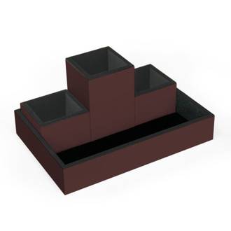 ORGANIZADOR DE MESA 8328 - CACAU - UN - FINA IDEIA