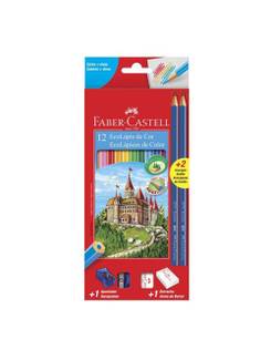 LAPIS DE COR ECOLAPIS 12 CORES + KIT ESCOLAR FABER - C/12 - UN - FABER
