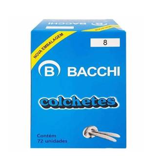 COLCHETE PARA PASTA N.8 C/72  - UN - BACCHI