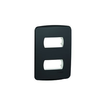 MILUZ PLACA+SUP 4X4 2MOD GRAFITE S3B77421