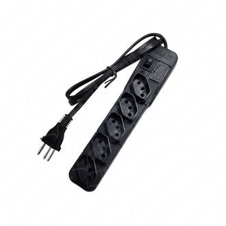 FILTRO DE LINHA 5 TOMADAS 10A 2P+T 1M - 20301005111 - PRETO - UN - FIOLUX