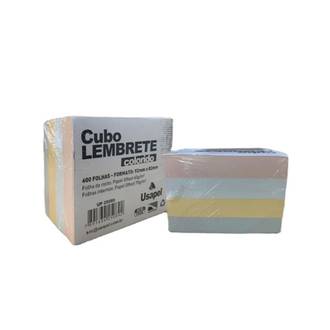 BLOCO CUBO LEMBRETE 75G 600FL 4 CORES - 25089 - UN - USAPEL