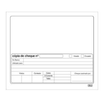 COPIA DE CHEQUE 100 FOLHAS 189X159MM - BRANCO - PCT 10 - TILIBRA