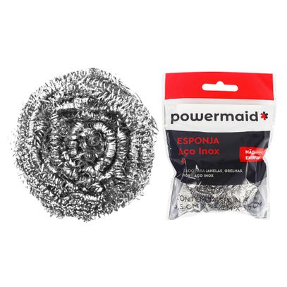 ESPONJA ACO INOX 6,5cm POWERMAID