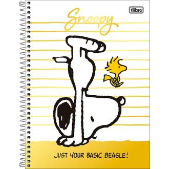 CADERNO UNIV CAPA DURA 1X1 80FLS - 396052 - SNOOPY - PCT 4 - TILIBRA