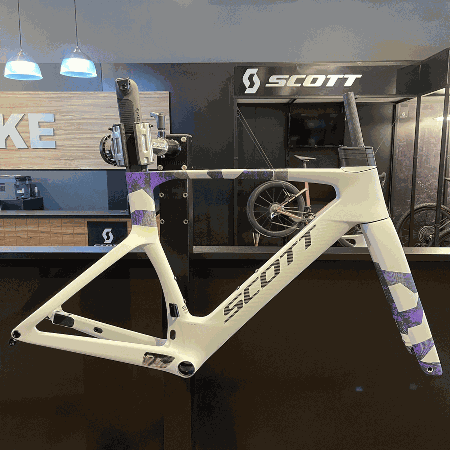 Quadro SCOTT em Carbono FOIL HMX branco camuflado