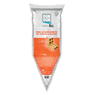 MASSA ASSENTAMENTO TIJOLO/BLOCO DUNDUN 3Kg