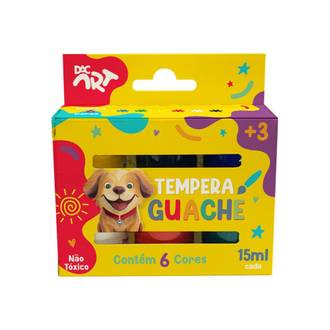 TINTA GUACHE TEMPERA 15ML C/6 CORES - 27004 - UN - DAC