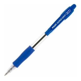 CANETA SUPER GRIP 0.7 0.7MM - AZUL - CX 12 - PILOT