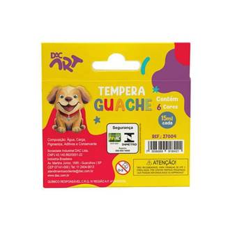 TINTA GUACHE TEMPERA 15ML C/6 CORES - 27004 - UN - DAC