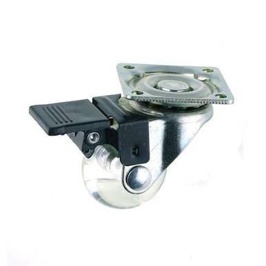 RODIZIO STARFER SILICONE GIRATÓRIO COM TRAVA  35 MM