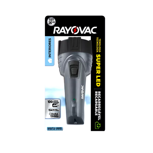 LANTERNA RAYOVAC RECARREGÁVEL BIVOLT 01 SUPER LED BIG