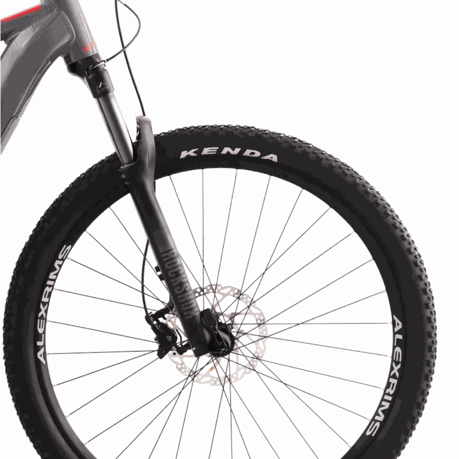 Bicicleta Elétrica Oggi Big Wheel 8.3 Cinza e Vermelha