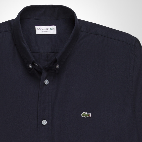 CAMISA MASCULINA CLÁSSICA REGULAR FIT MARINHO LACOSTE
