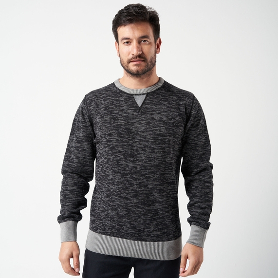 TRICOT MASCULINO GOLA CARECA PRETO PADRÃO