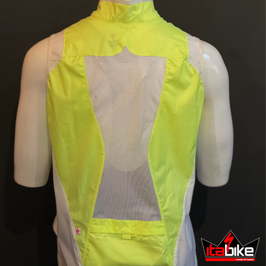 Colete Corta Vento Specialized Feminino Verde e Branco