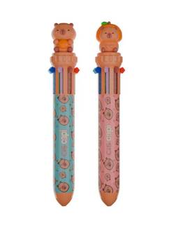 CANETA ESFER RETRATIL 10 CORES 0,7MM - CAPIVARA - 5.8369 - UN - CIS