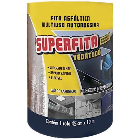 SUPERFITA VEDATUDO ALUMINIZADA 45CM X 10 METROS