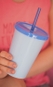 Copo Multiuso Boccati 670ml com tampa e canudo (azul neon)