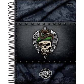 CADERNO UNIV CAPA DURA 10X1 160FLS - ADVENTURE - UN - JANDAIA