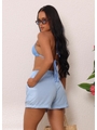 SAÍDA DE PRAIA SHORT NA SEDINHA AZUL COLEÇÃO AO MAR - 2