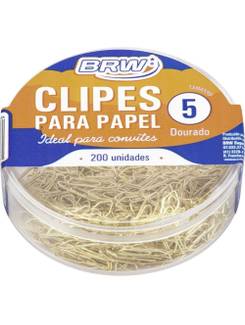CLIPS LATONADO N.5 C/200 CL0501 - DOURADO - UN - BRW