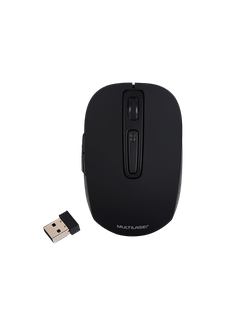 MOUSE S/FIO USB RECARREGAVEL MO277 - PRETO - UN - MULTILASER