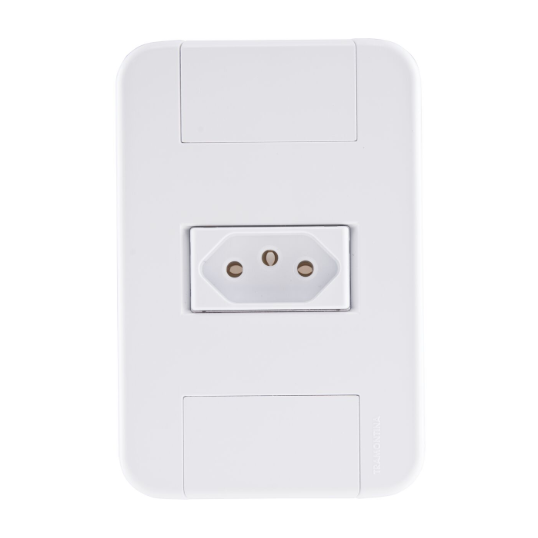Conjunto 4x2 com 1 Tomada 2P+T 10 A 250 V Tramontina Tablet Branco