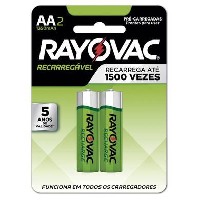 PILHA RAYOVAC RECARREGÁVEL AA (com 2)