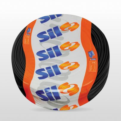 FIO CABO RIGIDO 7P 750V 25,0mm PRETO SIL(100m)