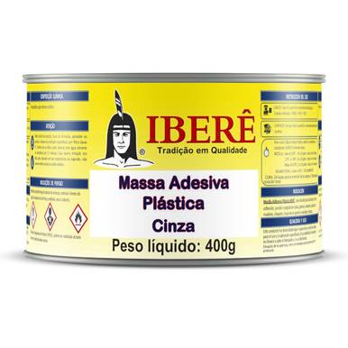 MASSA PLÁSTICA ADESIVA IBERÊ CINZA 400g